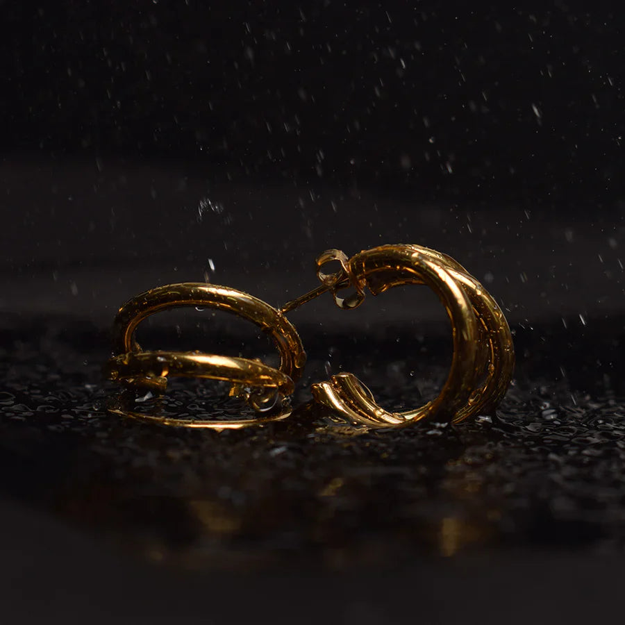 Triple Circle Hoop Earrings