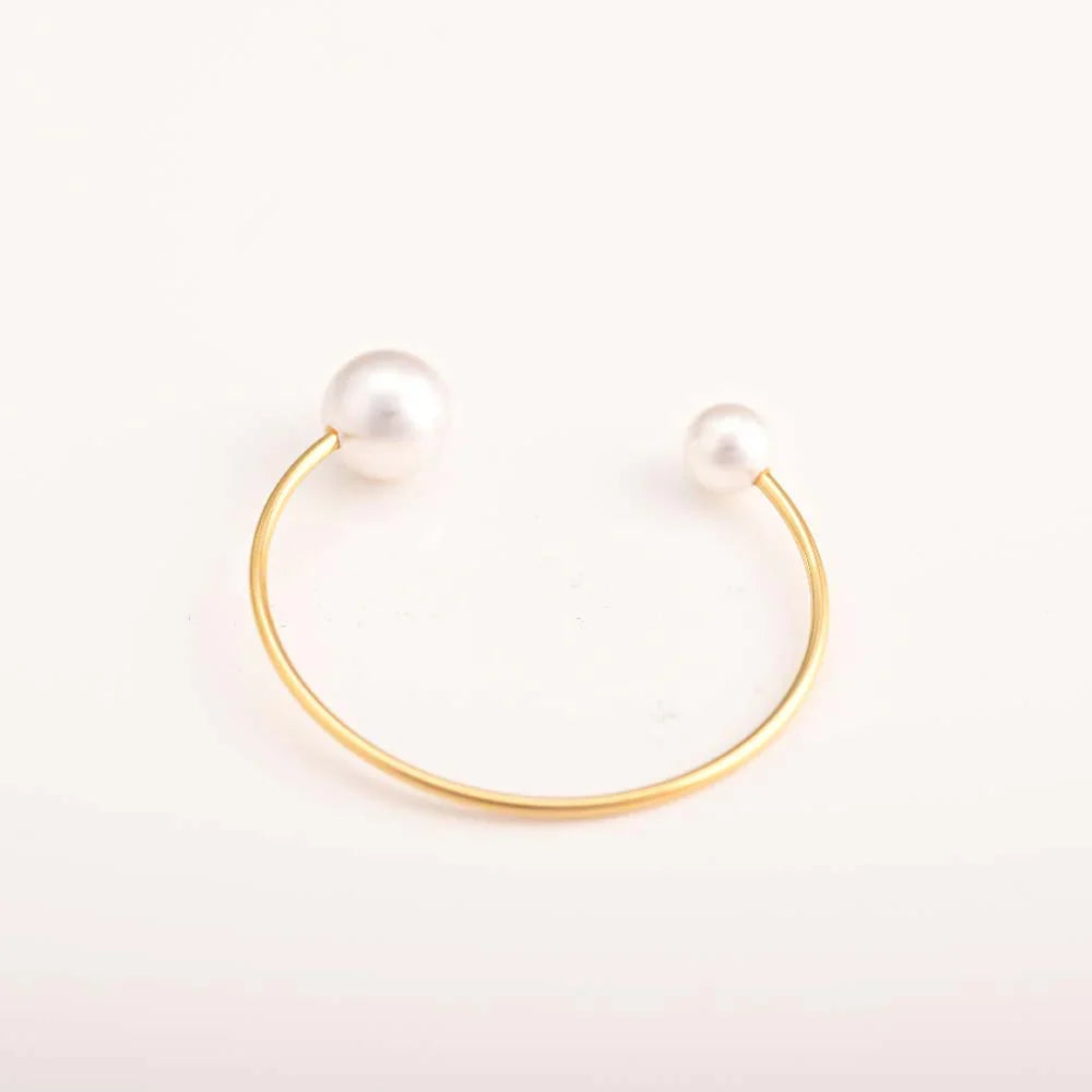 Pearl Cuff Bangle Bracelet