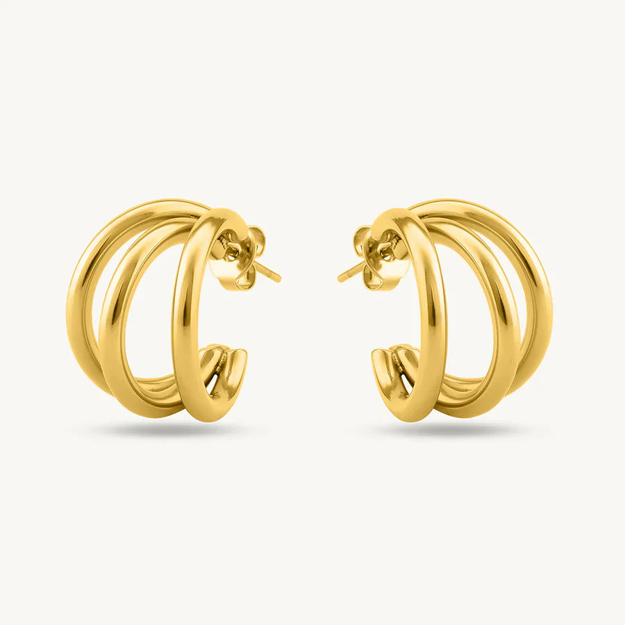 Triple Circle Hoop Earrings